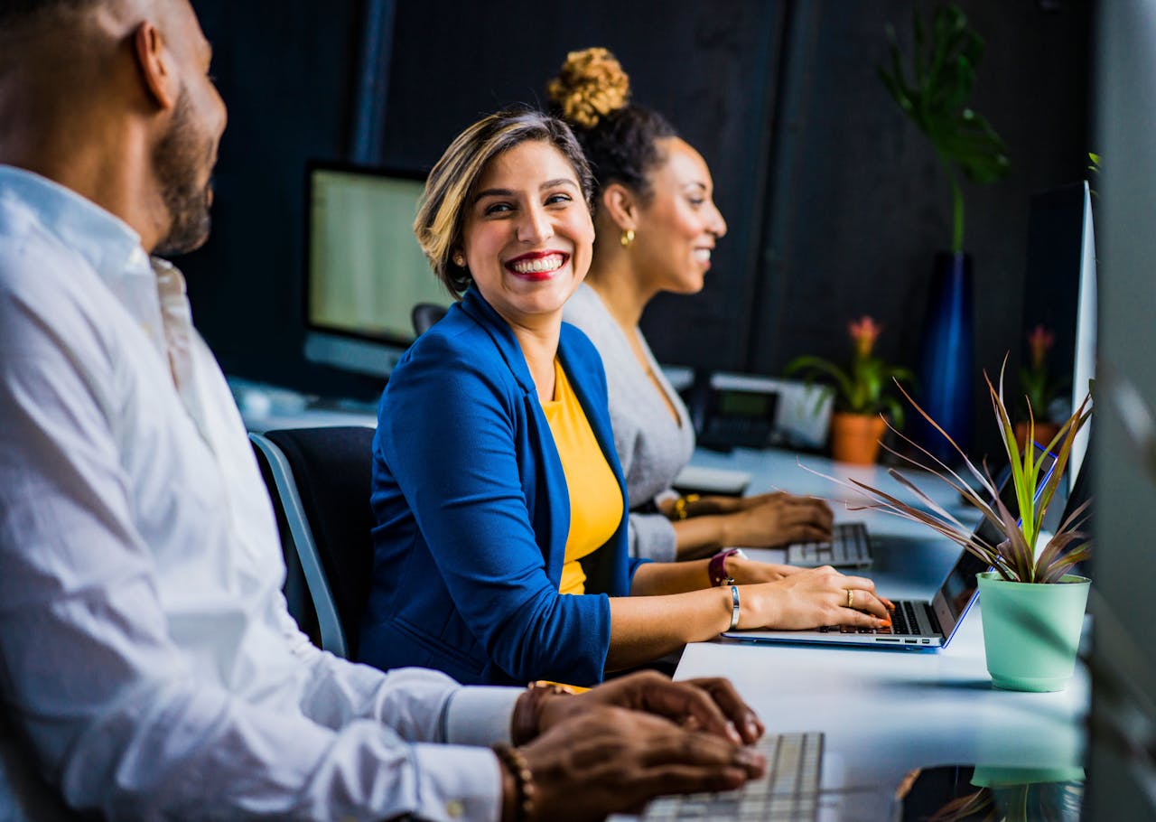 smiling woman at the office